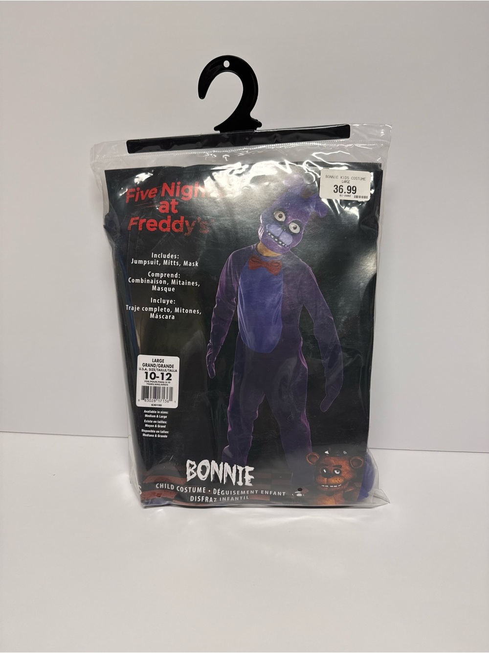 Brand New Five Nights at Freddy's Bonnie Kids Halloween Costume Size Youth 10-12